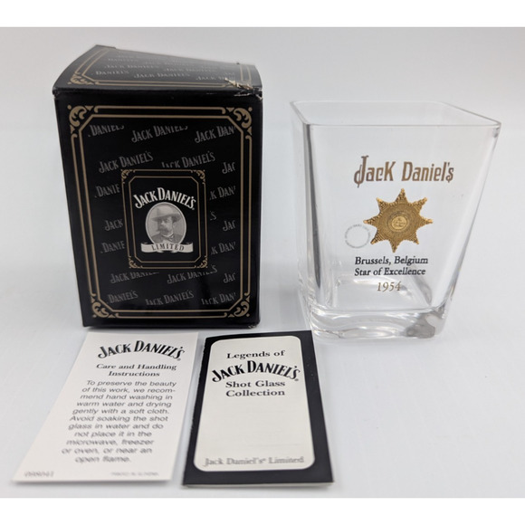 Jack Daniel's Brussels Belgium Star of Excellence 1954 Distillery Barware - Picture 1 of 9